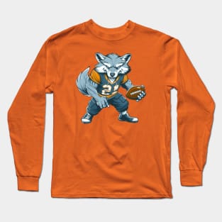 American Football Wolves Touchdown Long Sleeve T-Shirt